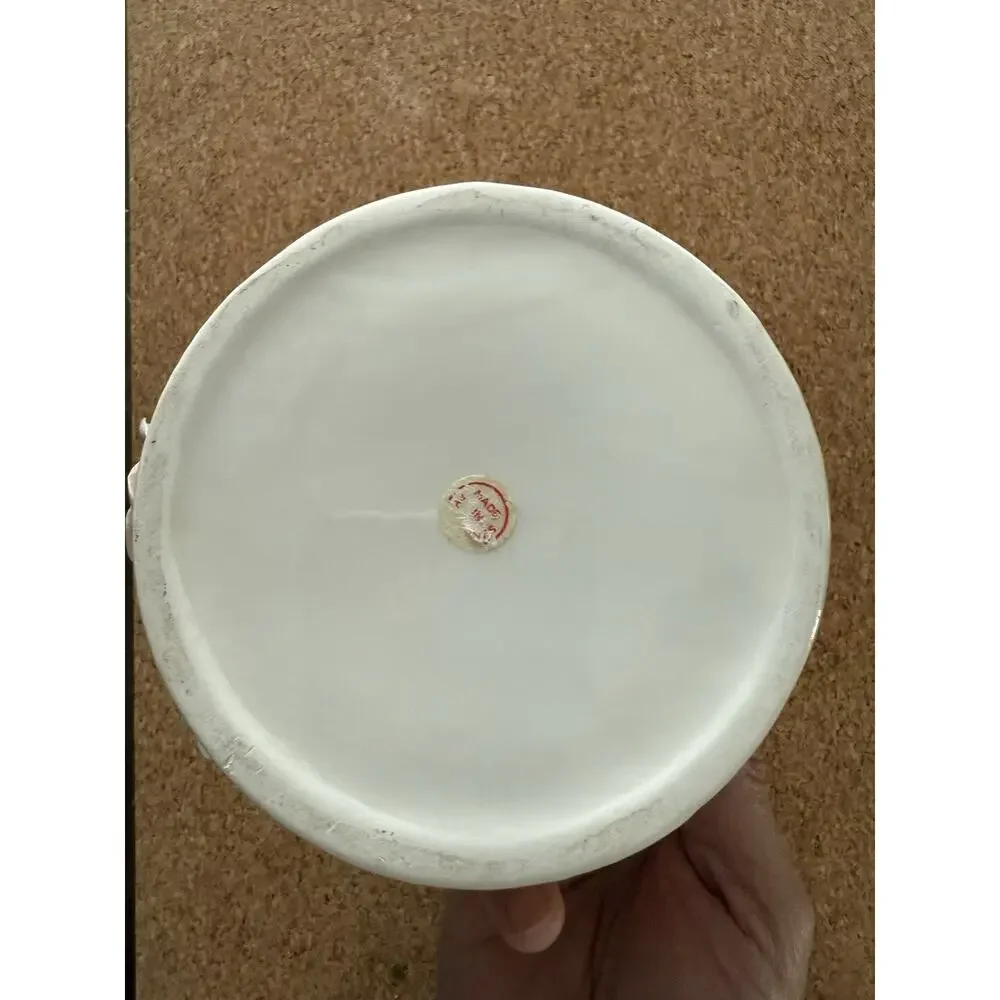 Andrea by Sadek Porcelain Decorative Basket Hand-Painted Floral Pink Green 5x5